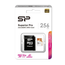 Silicon Power Superior Pro V30 256GB microSDXC -kortti (SD-adapterilla)