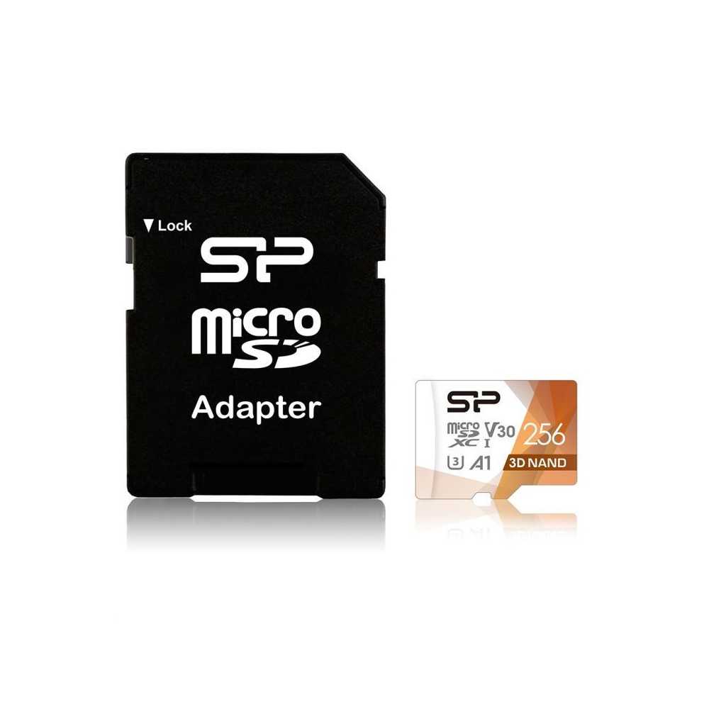 Silicon Power Superior Pro V30 256GB microSDXC -kortti (SD-adapterilla)