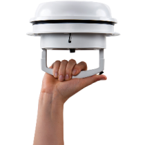 Airxcel MaxxFan Dome Plus -poistoilmaventtiili LED-valolla, 12V