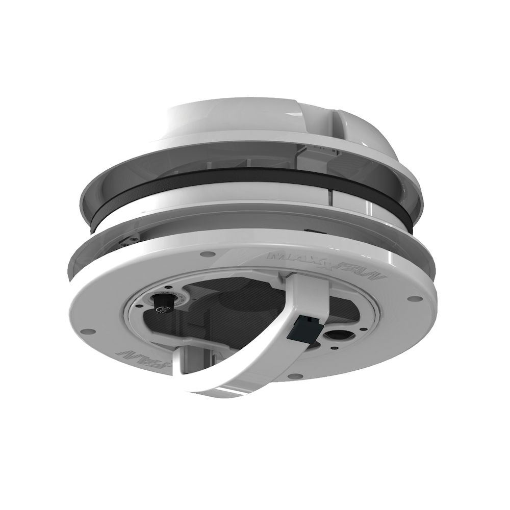 Airxcel MaxxFan Dome Plus poistoilmaventtiili 12V LED valkoinen