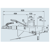 Työntöjarru AL-KO 161S - 70mm suora aisalle