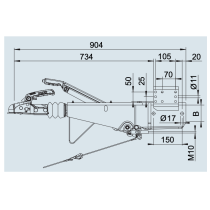 AL-KO 251S -työntöjarru