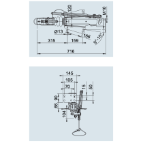 AL-KO 251S AK 270 -työntöjarru kiinnikelaipalla