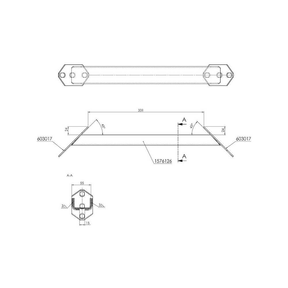 Viistopalkkisarja AL-KO AMC 331 mm