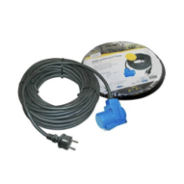 Haba jatkojohto Schuko-uros - CEE-naaras, kulmaliitin, 25 m