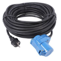 Haba jatkojohto Schuko-uros - CEE-naaras, kulmaliitin, 25 m