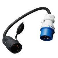 Haba adapterikaapeli CEE-uros - Schuko-naaras, 0,4 m