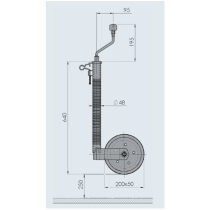 AL-KO nokkapyörä rihlaputkella, 300 kg