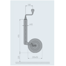 AL-KO nokkapyörä Safety-Stop, 150 kg