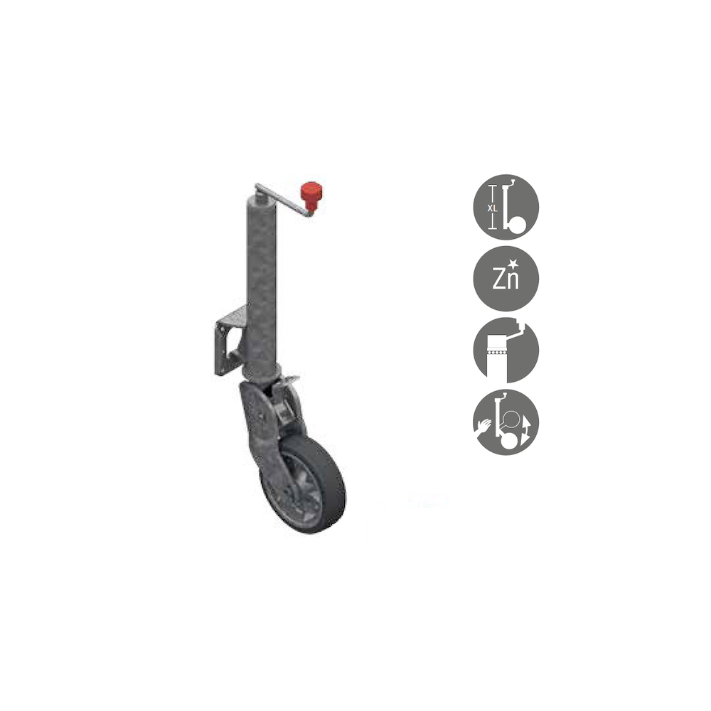 AL-KO nokkapyörä, 500 kg - laskettava haarukka