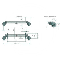 Akseli AL-KO 2051 850-10 jarrullinen 1000kg