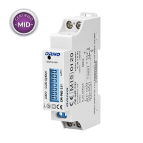 Orno kWh-mittari, 1-vaihe, 40 A, digitaalinen