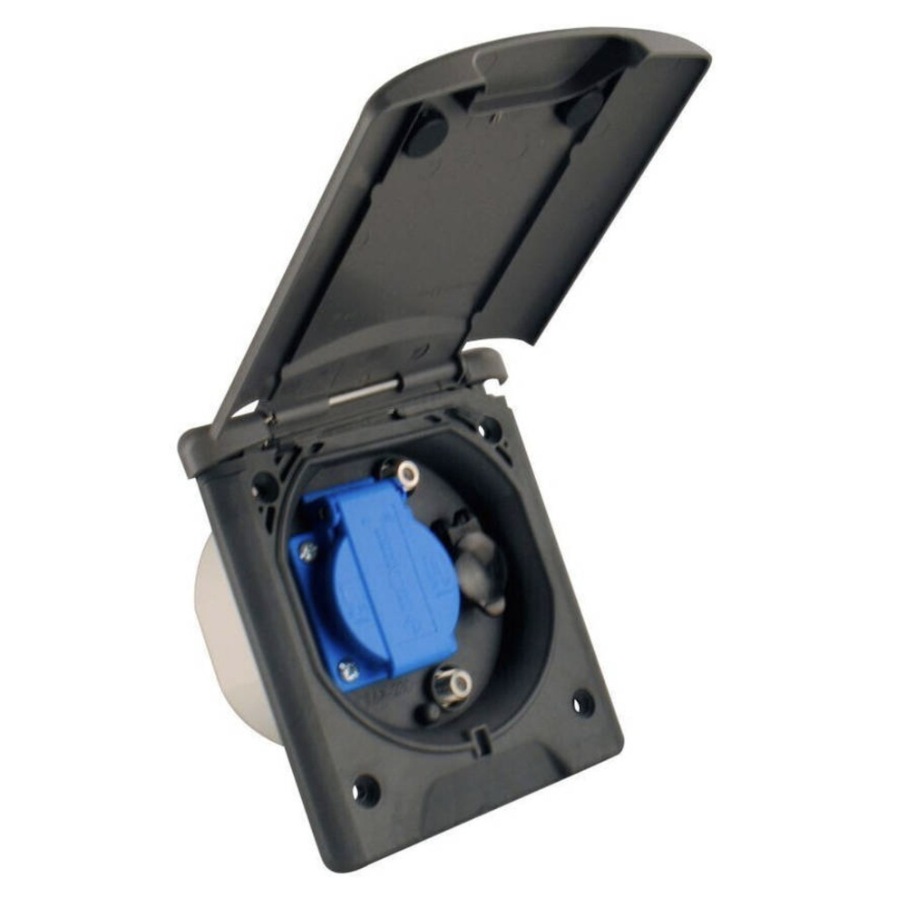 Ulkopistorasia magneettisulkimella CEE / 12V / 230V / TV / SAT