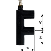 Alde F-kappale ilmausruuvilla, kumi (Ø22 mm)