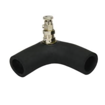 Alde L-kappale ilmausruuvilla, kumi (Ø22 mm)