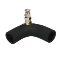 Alde L-kappale ilmausruuvilla, kumi (Ø22 mm)