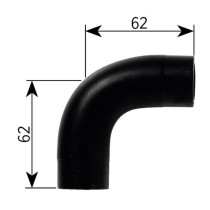 Alde L-kappale, kumi (Ø22 mm) 62 x 62 mm