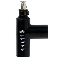 Alde L-kappale ilmausruuvilla, kumi (Ø22 mm)