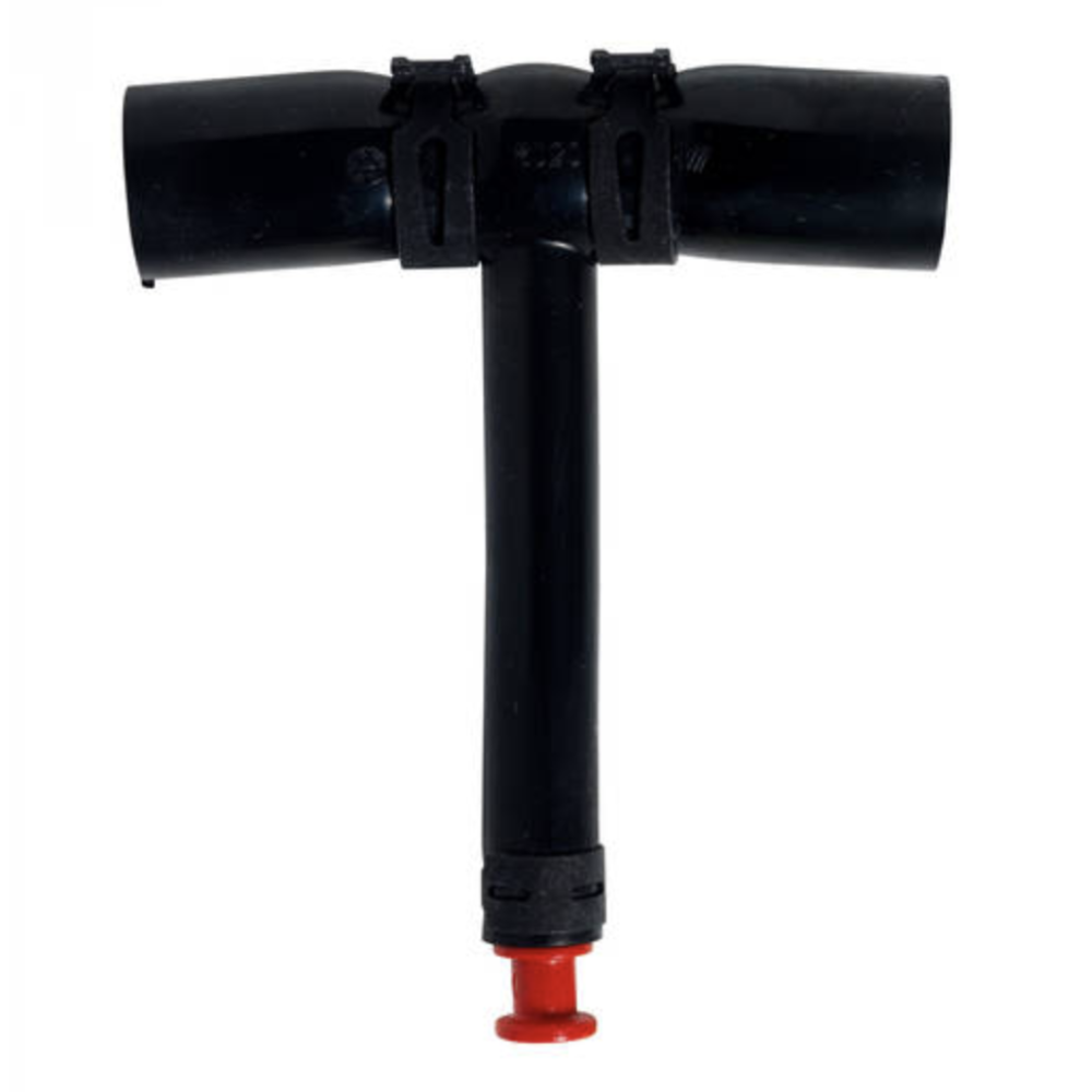 Alde T-kappale, kumi (Ø22 mm, tyhjennys)