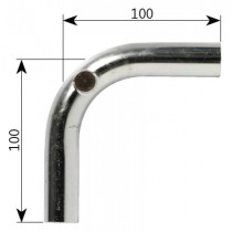 Alde teräsputki jatkoliitoksella, L-kappale ilmausruuvilla (Ø22 mm)