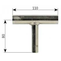 Teräsputki jatkoliitos T-kappale Alde Ø22 - ilman hanaa