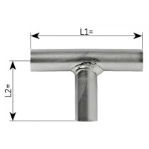 Teräsputki jatkoliitos T-kappale Alde Ø22