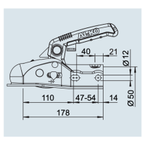 AL-KO AK 161 -kuulakytkin, Ø35-50 mm putkelle