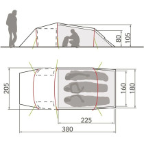 3 hengen teltta Vaude Arco XT