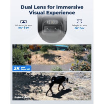 Reolink TrackMix 4MP PTZ Auto Tracking AI WiFi -akkukäyttöinen valvontakamera LED-kohdevaloilla