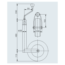 Winterhoff ST 48-CW-255 SB -nokkapyörä