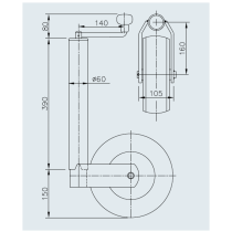 Winterhoff ST 60-V-255 VB -nokkapyörä