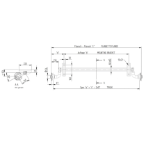 Knott B1500 -akseli, jarruton 750 kg