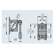 AL-KO nokkapyörän kiinnike + nivelletty kahva, 300kg