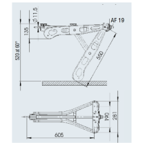 Nurkkatuki AL-KO Stabilform 605x281 mm 1250 kg