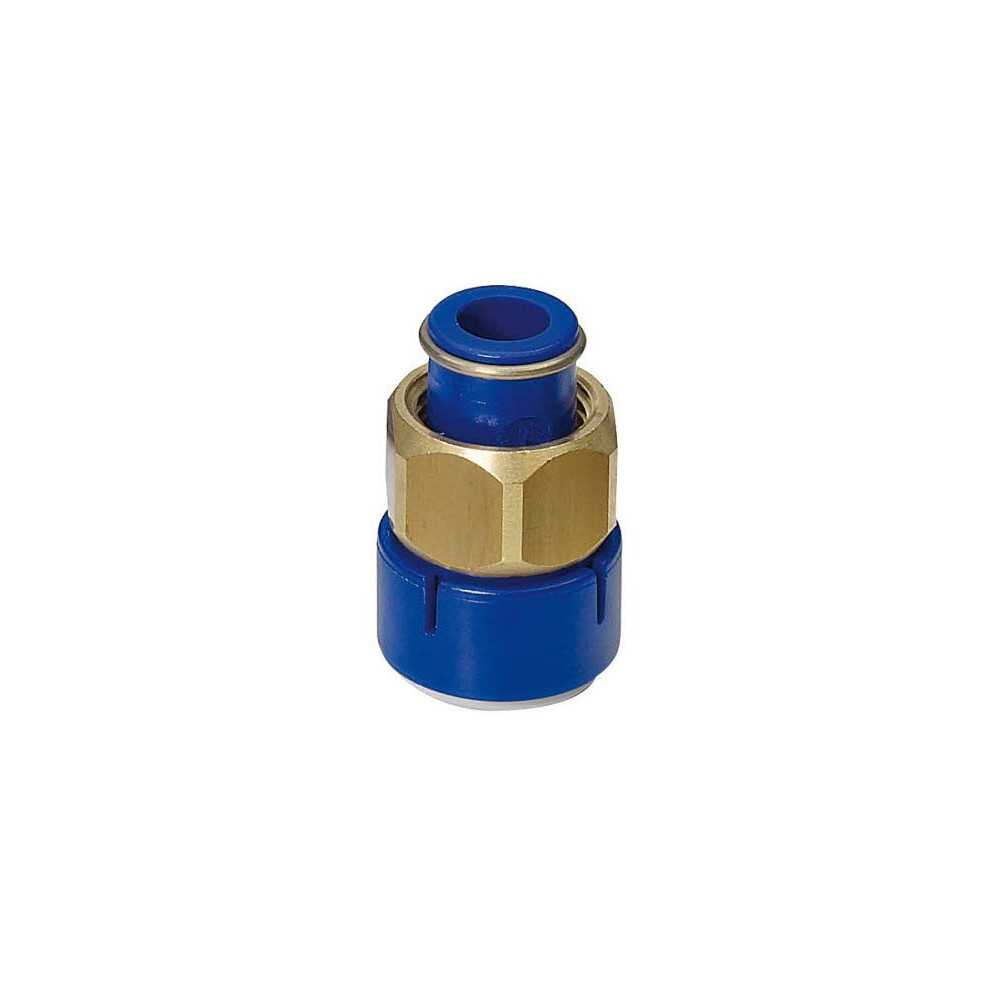 Reich UniQuick suora jatkoliitin 12 mm messinkimutterilla