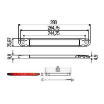 Lisäjarruvalo Hella LED 12V