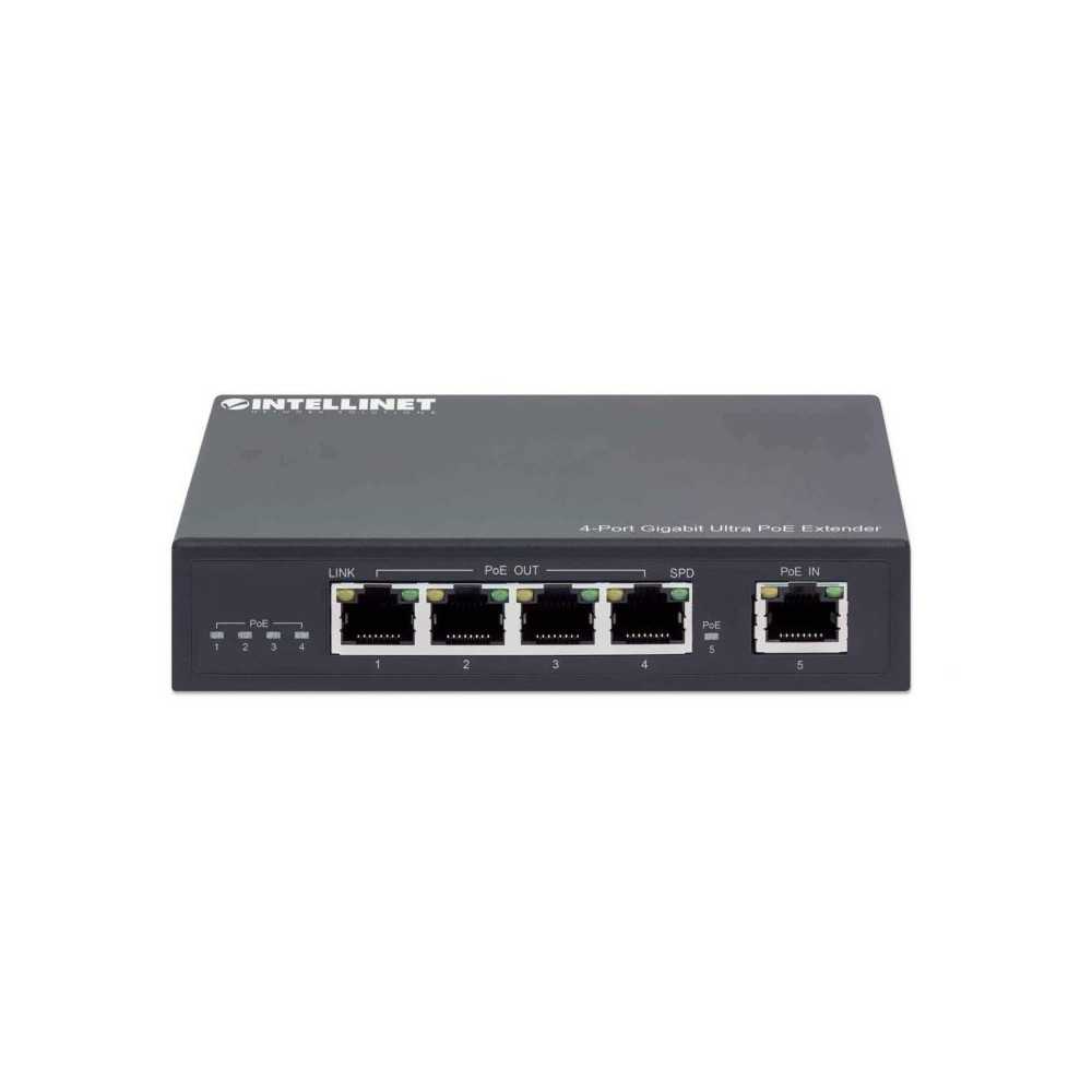 PoE jatkaja Intellinet 4-portin Gigabit 90W Ultra PoE (PoE++) Extender