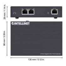 PoE jatkaja Intellinet 2-portin Gigabit 60W Ultra PoE (PoE++) Extender