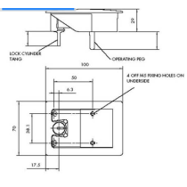 Haba Door lock type 700 ulko-oven lukko