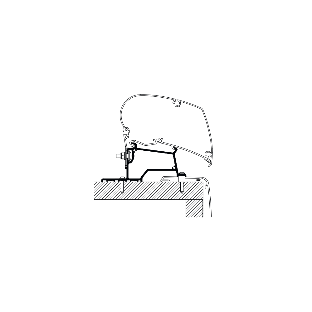 Kattomarkiisin kiinnityssarja Thule Adapter Roof Rapido Serie Compact Integral