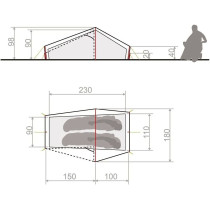 1-2 hengen teltta Vaude Lizard Seamless