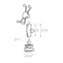 Puhelinteline imukupilla RAM Mounts X-Grip