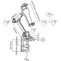 Tablettiteline Ergowork EasyStand - universaali 7-10"