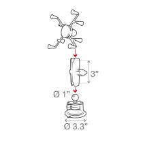 RAM Mounts X-Grip tablettiteline imukupilla, 7-8"