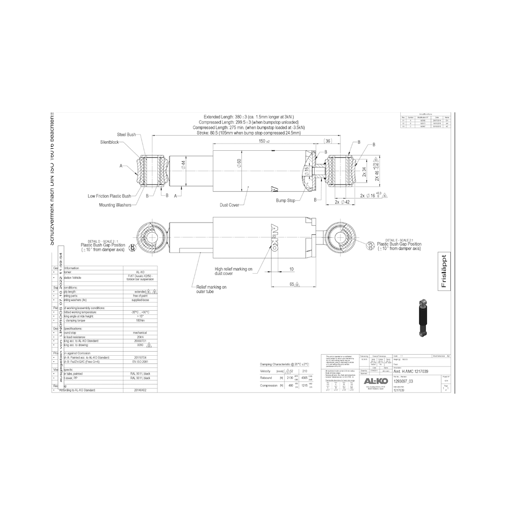 AL-KO AMC BTR A3-105-420/12 -iskunvaimennin