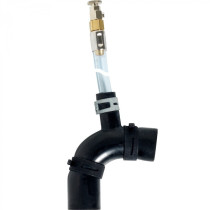 Alde L-kappale ilmausruuvilla, kumi (Ø22 mm esiasennetuilla jousikiristimillä) 62 x 62 mm