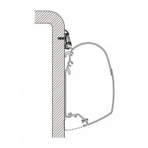 Thule Caravan Rail Luxe 6 m markiisin sovitinlista asuntovaunukiskoon