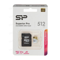 Silicon Power Superior Pro V30 512GB microSDXC -kortti (SD-adapterilla)