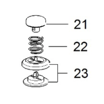 Thetford korvausilmanappi, sininen
