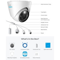 Reolink RLC-1224A 12MP Easy Dome AI PoE - valvontakamera